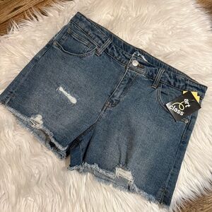 Art Class Girls‎ Denim Shorts Size XXL 18 Distressed Frayed Hem NEW